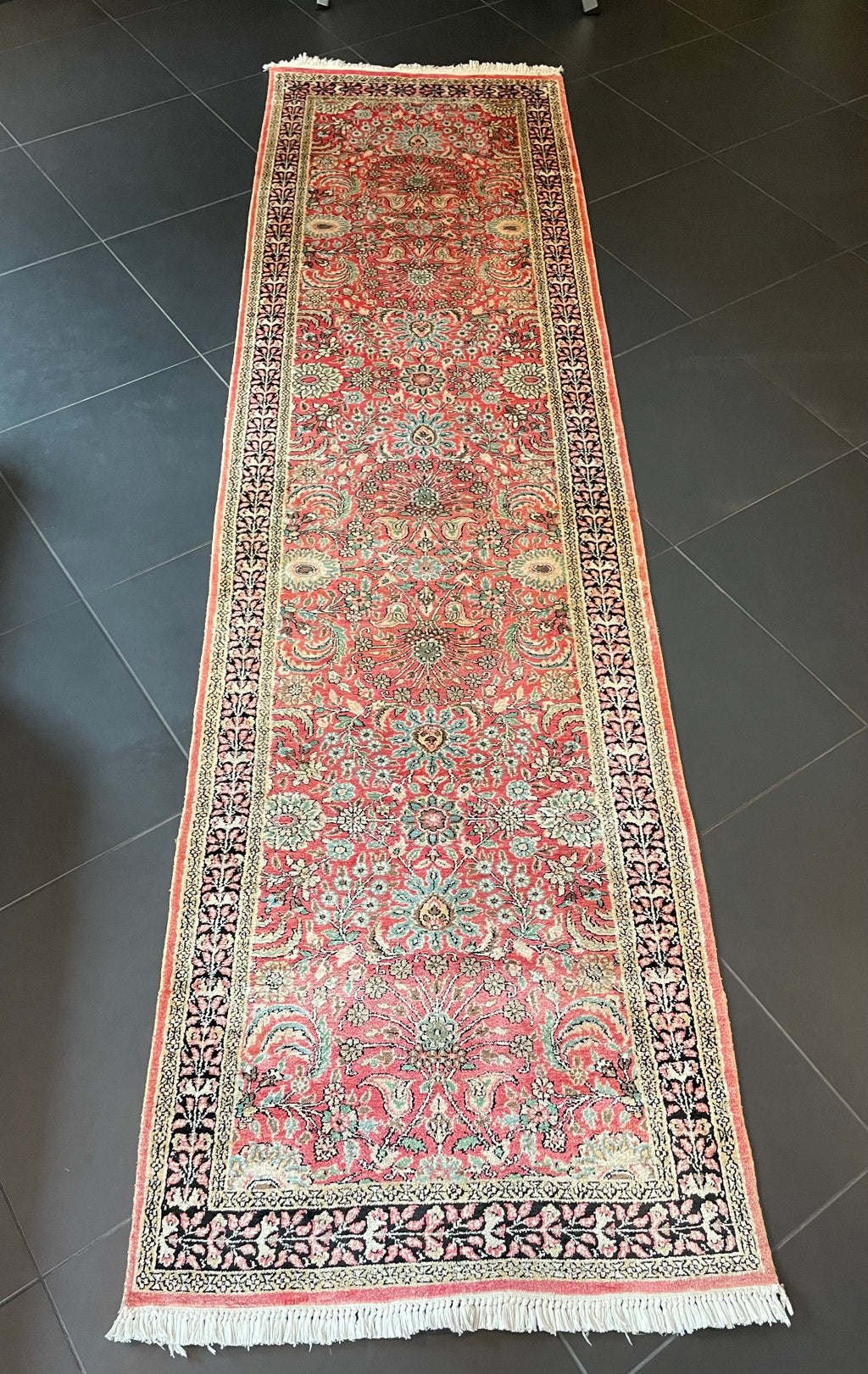 Kashmir silk Rug 306 × 83 cm