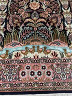 Kashmir silk rug 128x76cm