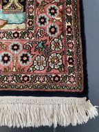 Kashmir silk rug 128x76cm