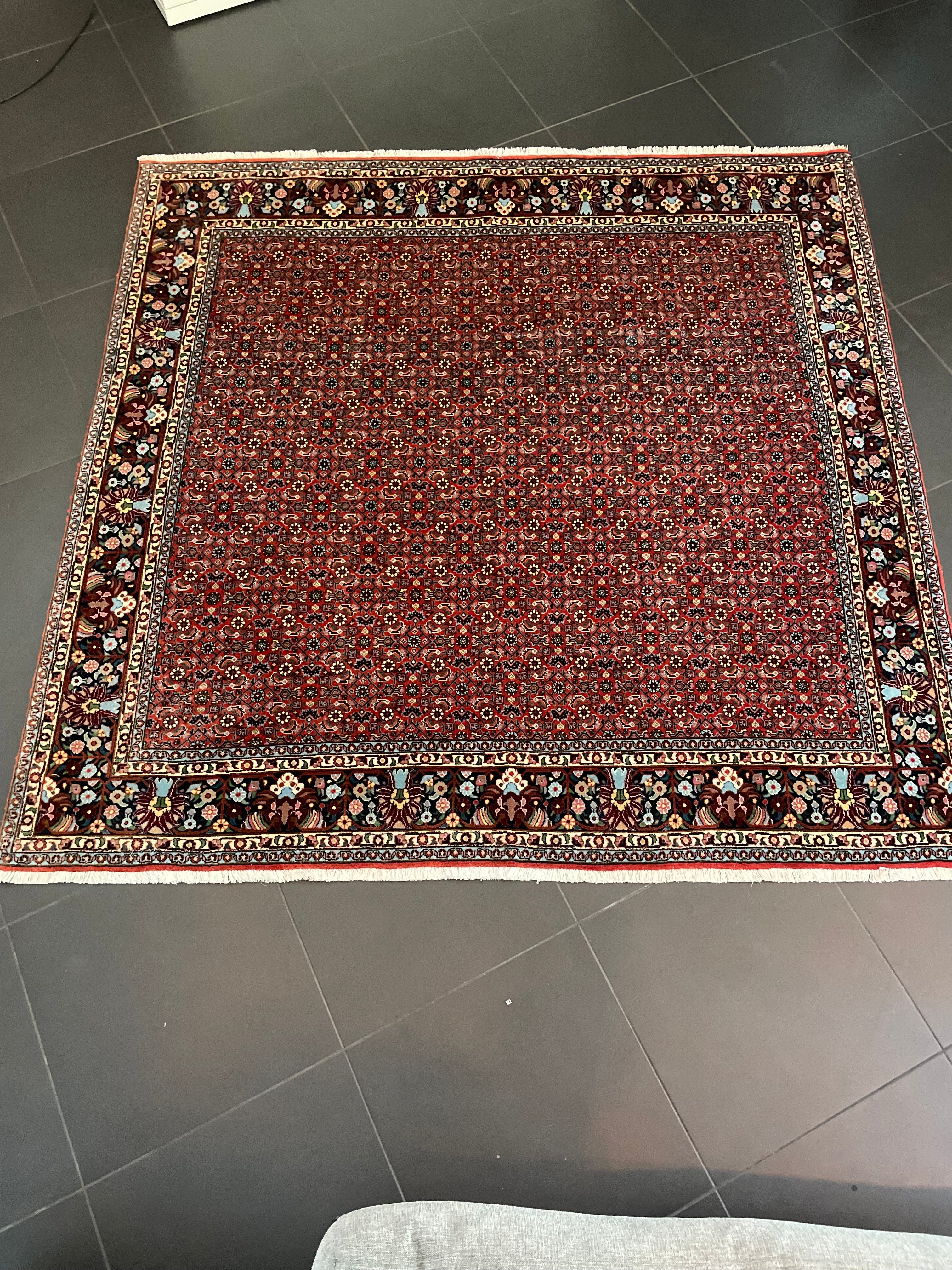 Bidjar-matto 203×203cm