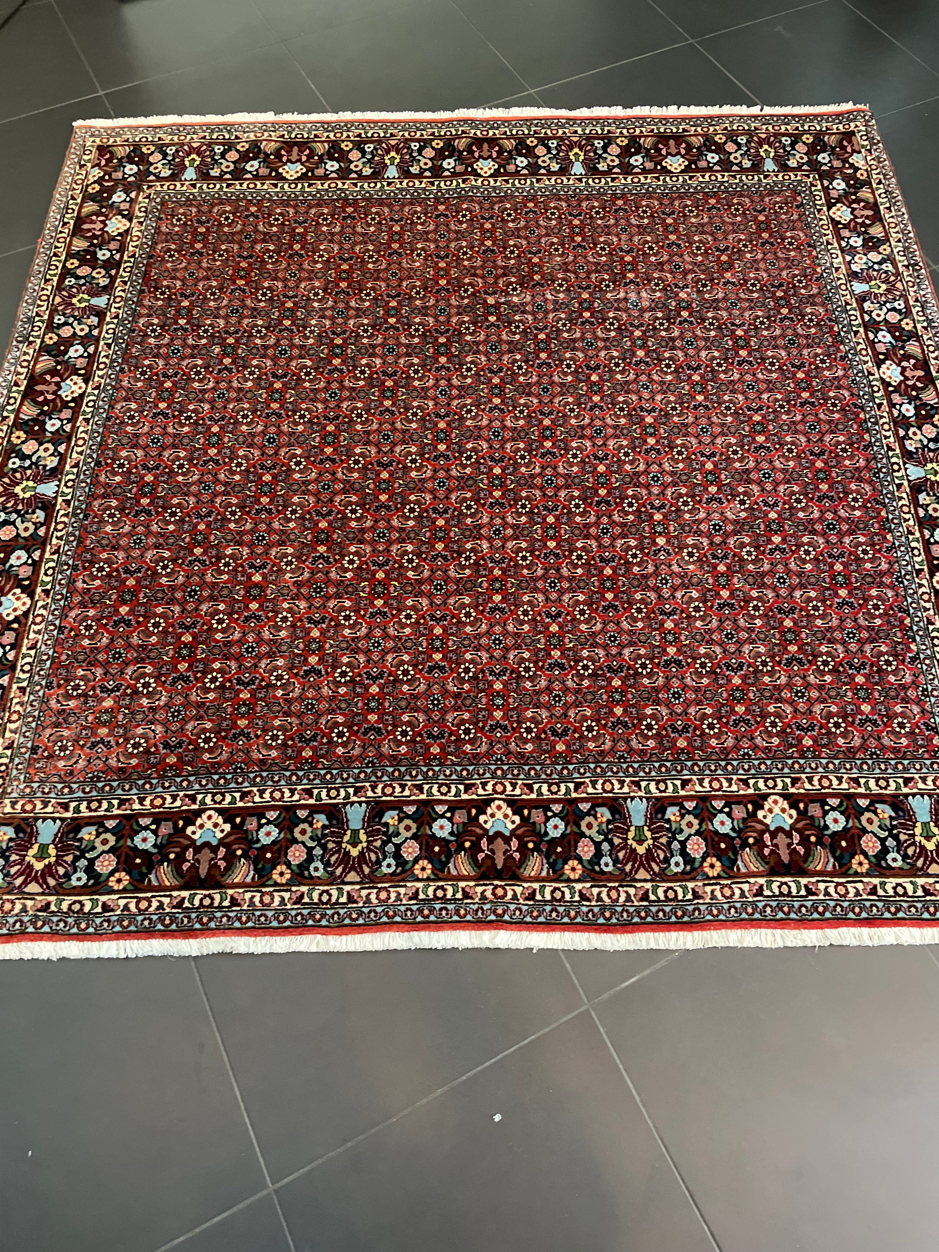 Bidjar-matto 203×203cm
